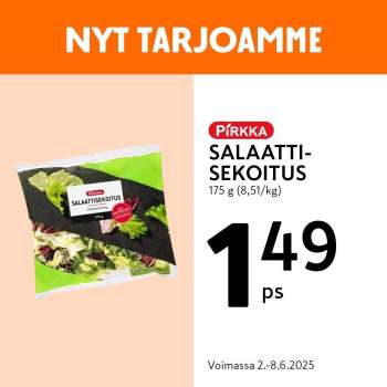 K-market tarjoukset  - 02.06.2025 - 08.06.2025.