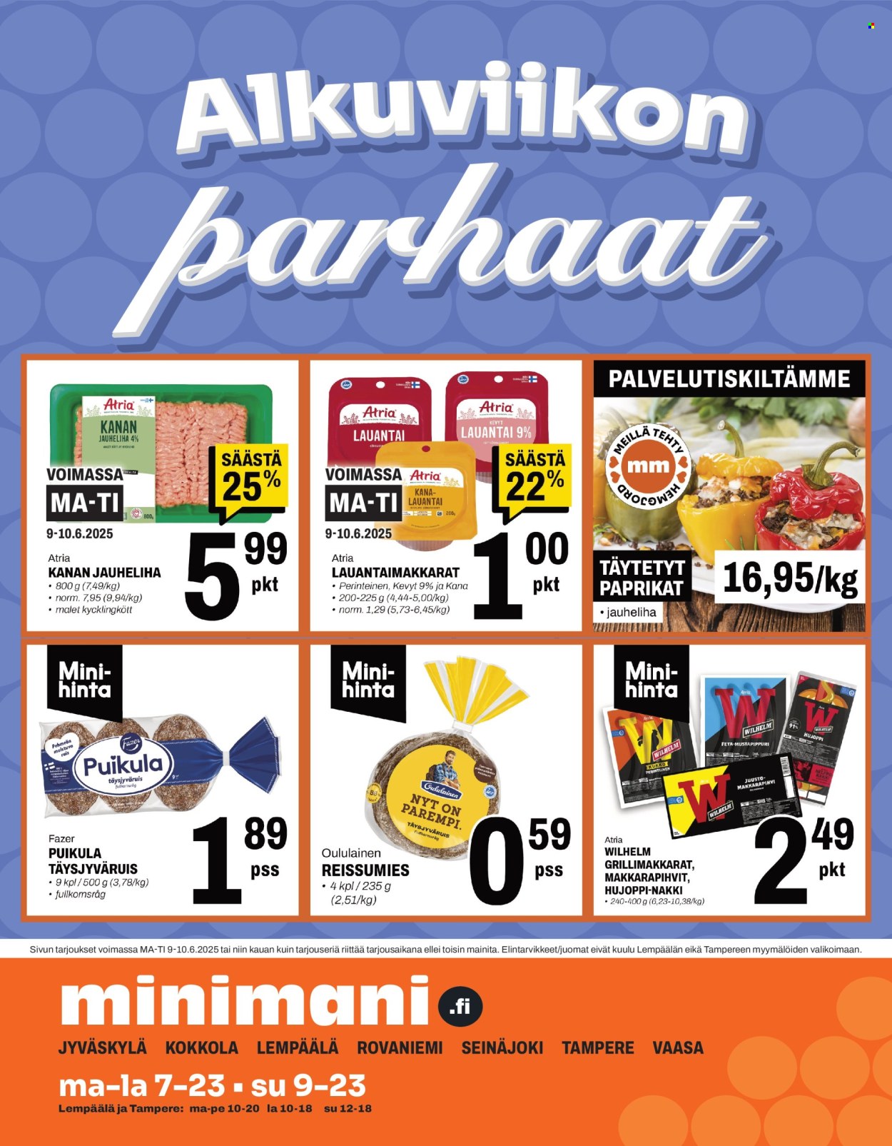 Minimani tarjoukset - 09.06.2025 - 10.06.2025. Sivu 1