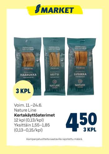 S-market tarjoukset  - 11.06.2025 - 24.06.2025.