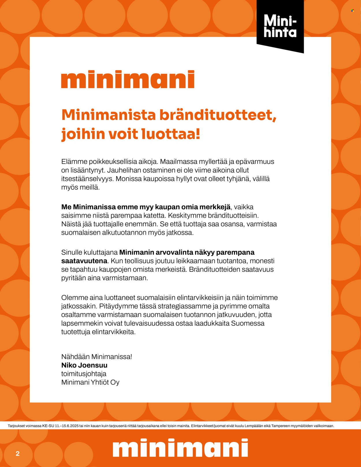 Minimani tarjoukset - 11.06.2025 - 15.06.2025. Sivu 2