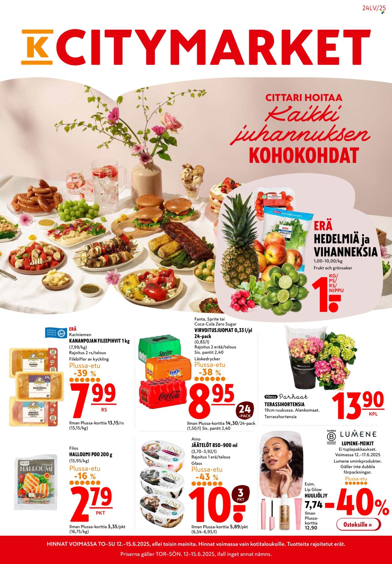 K-citymarket tarjoukset - 12.06.2025 - 22.06.2025. Sivu 1