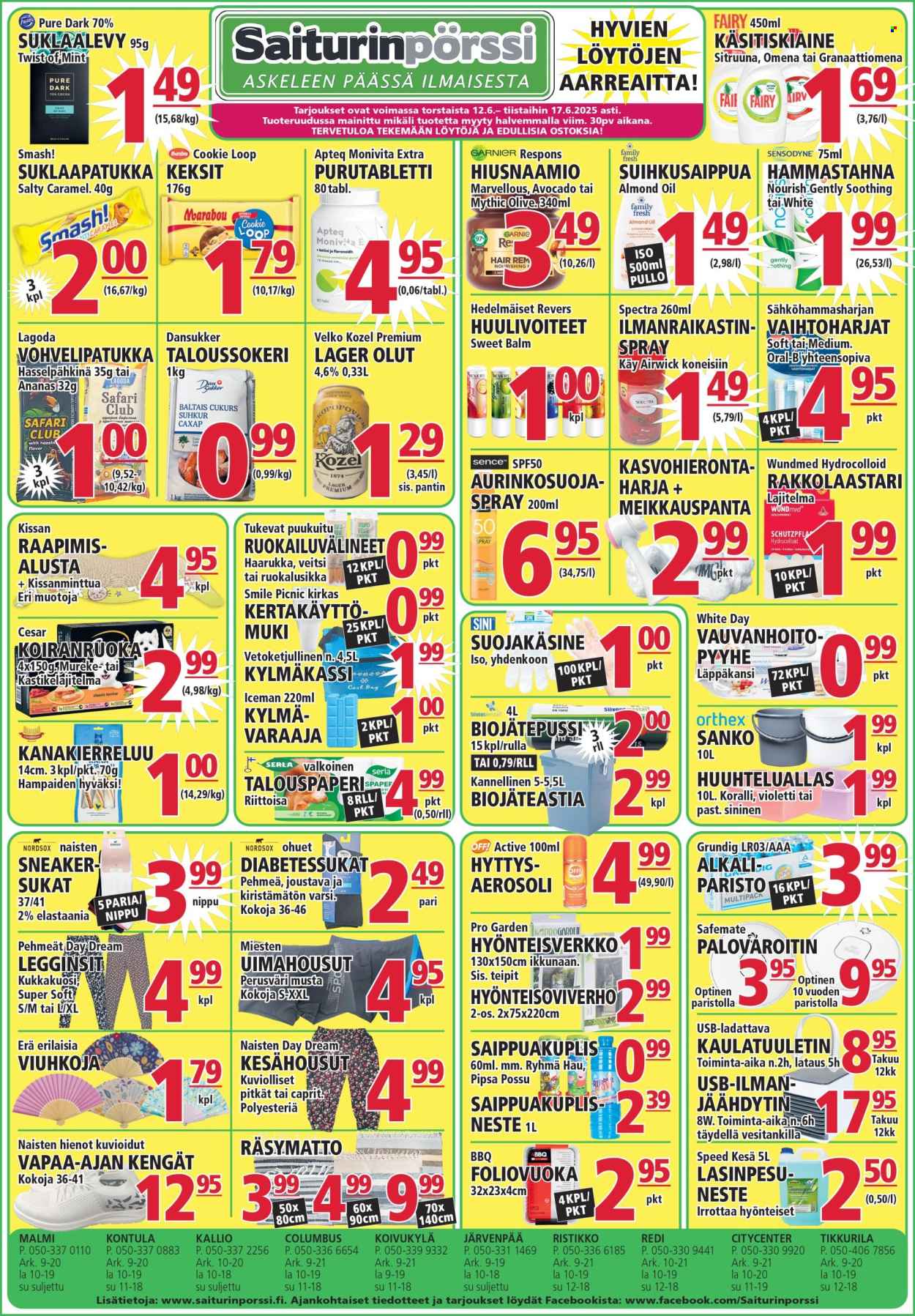 Saiturinpörssi tarjoukset - 12.06.2025 - 17.06.2025. Sivu 1