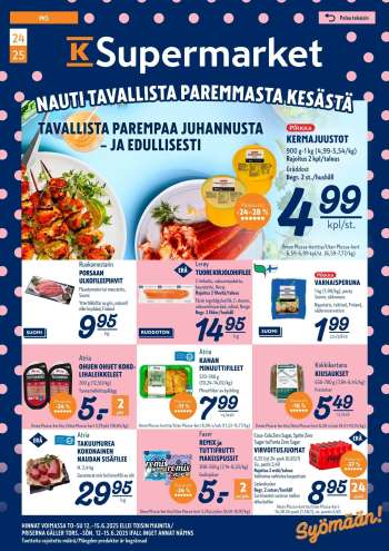 K-Supermarket tarjoukset  - 12.06.2025 - 15.06.2025.