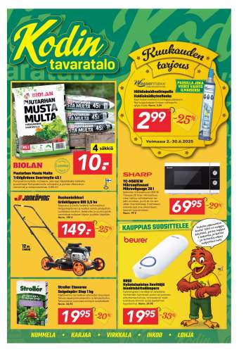 Kodintavaratalo tarjoukset  - 24.06.2025 - 06.07.2025.