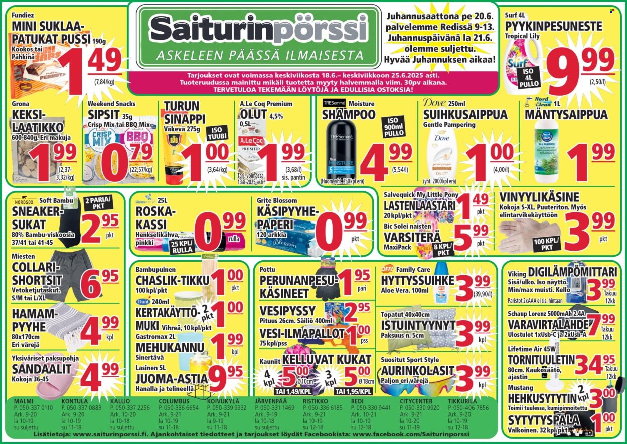 Saiturinpörssi tarjoukset - 18.06.2025 - 25.06.2025. Sivu 1