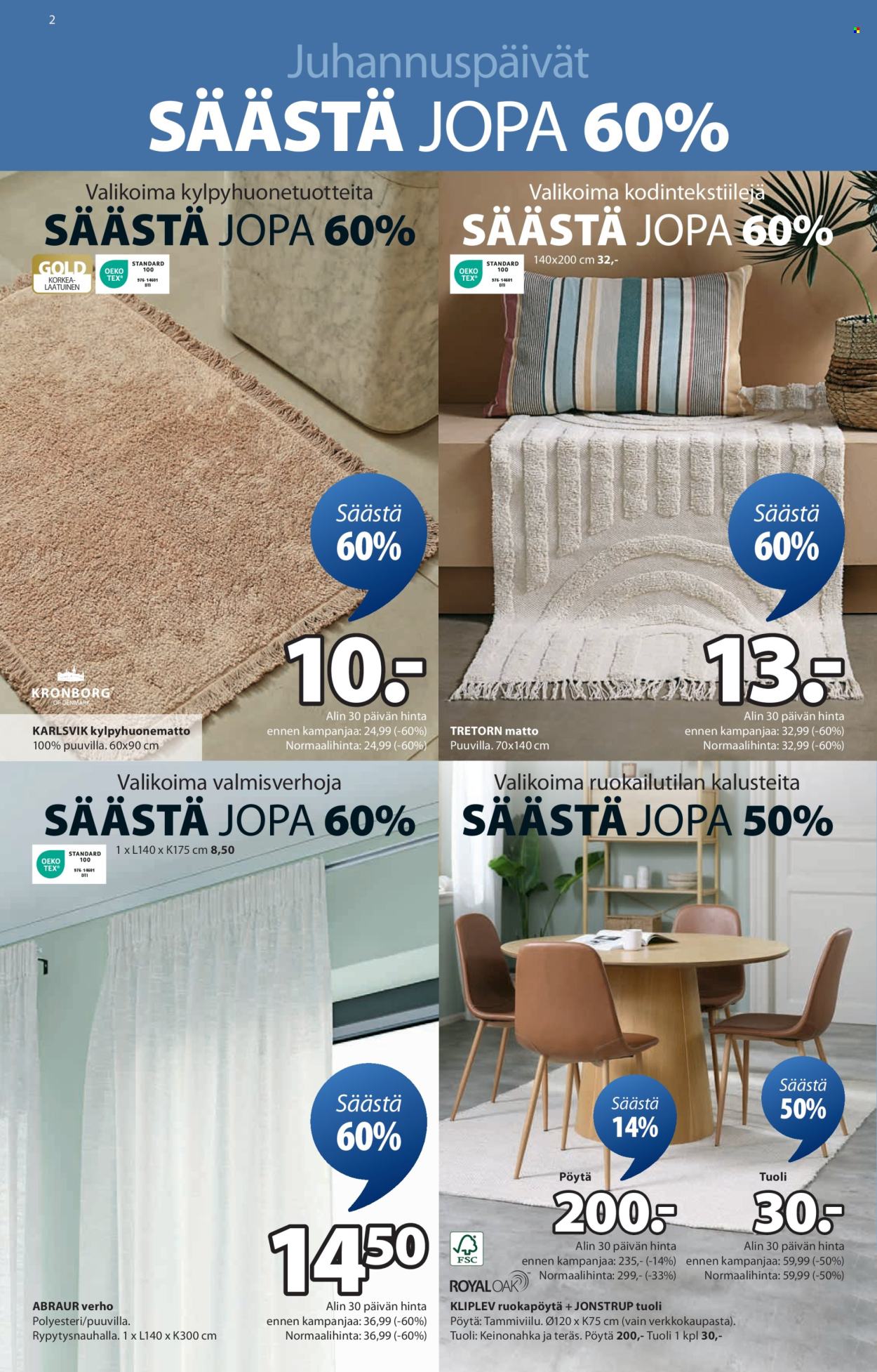 JYSK tarjoukset - 19.06.2025 - 02.07.2025. Sivu 2