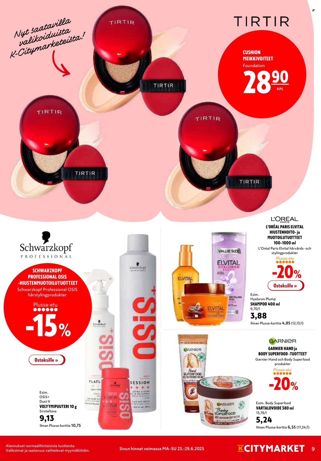 K-citymarket tarjoukset - 23.06.2025 - 29.06.2025. Sivu 9