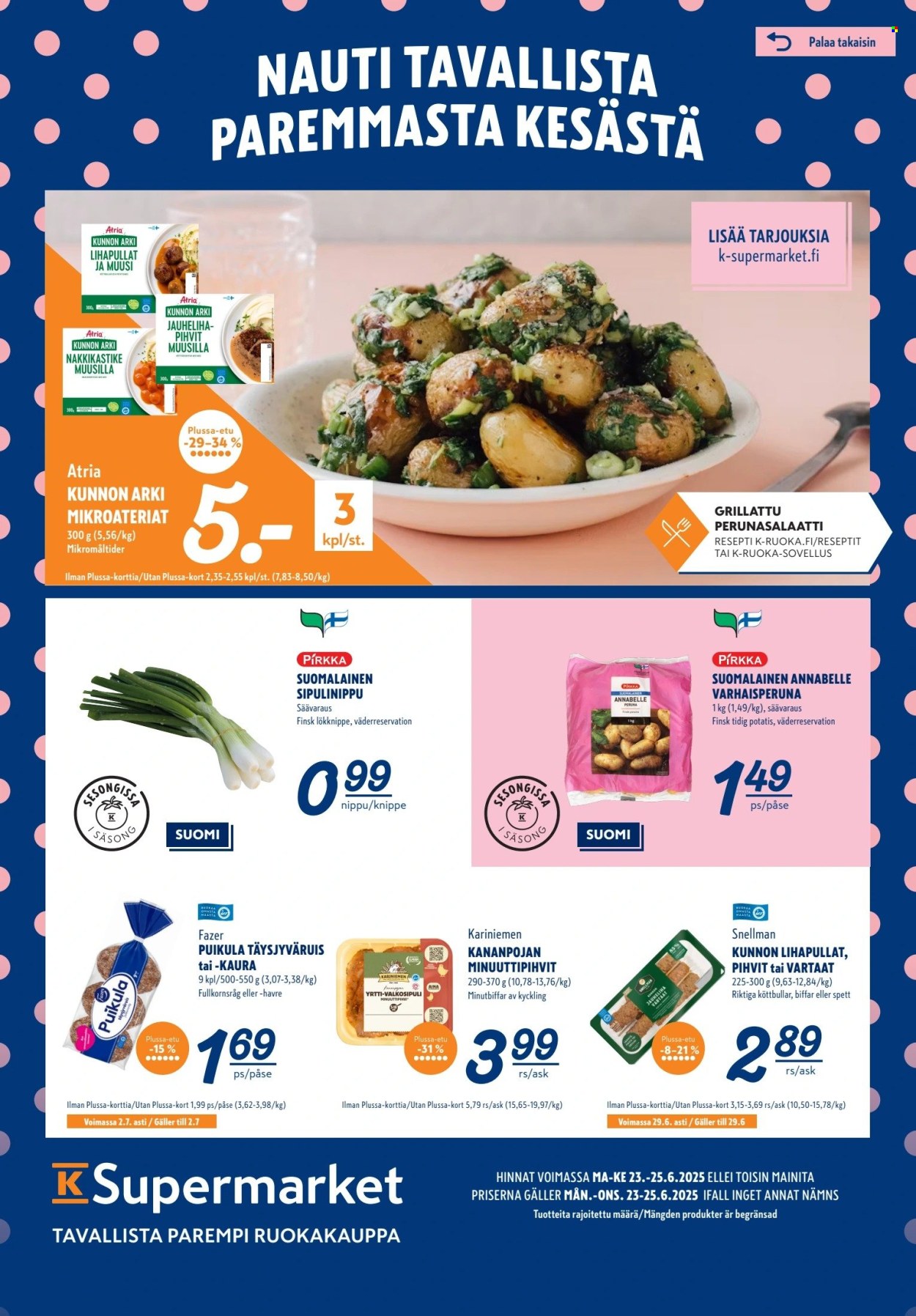 K-Supermarket tarjoukset - 23.06.2025 - 25.06.2025. Sivu 1