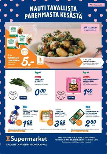 K-Supermarket tarjoukset  - 23.06.2025 - 25.06.2025.