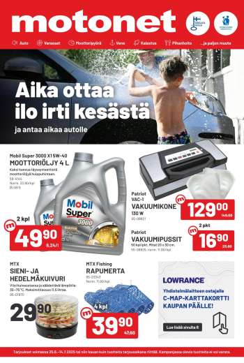 Motonet tarjoukset  - 25.06.2025 - 14.07.2025.