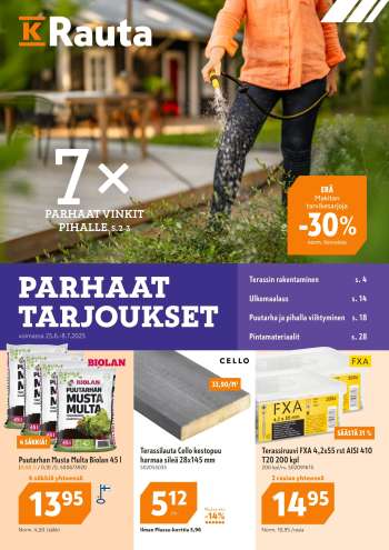 K-Rauta tarjoukset  - 25.06.2025 - 08.07.2025.