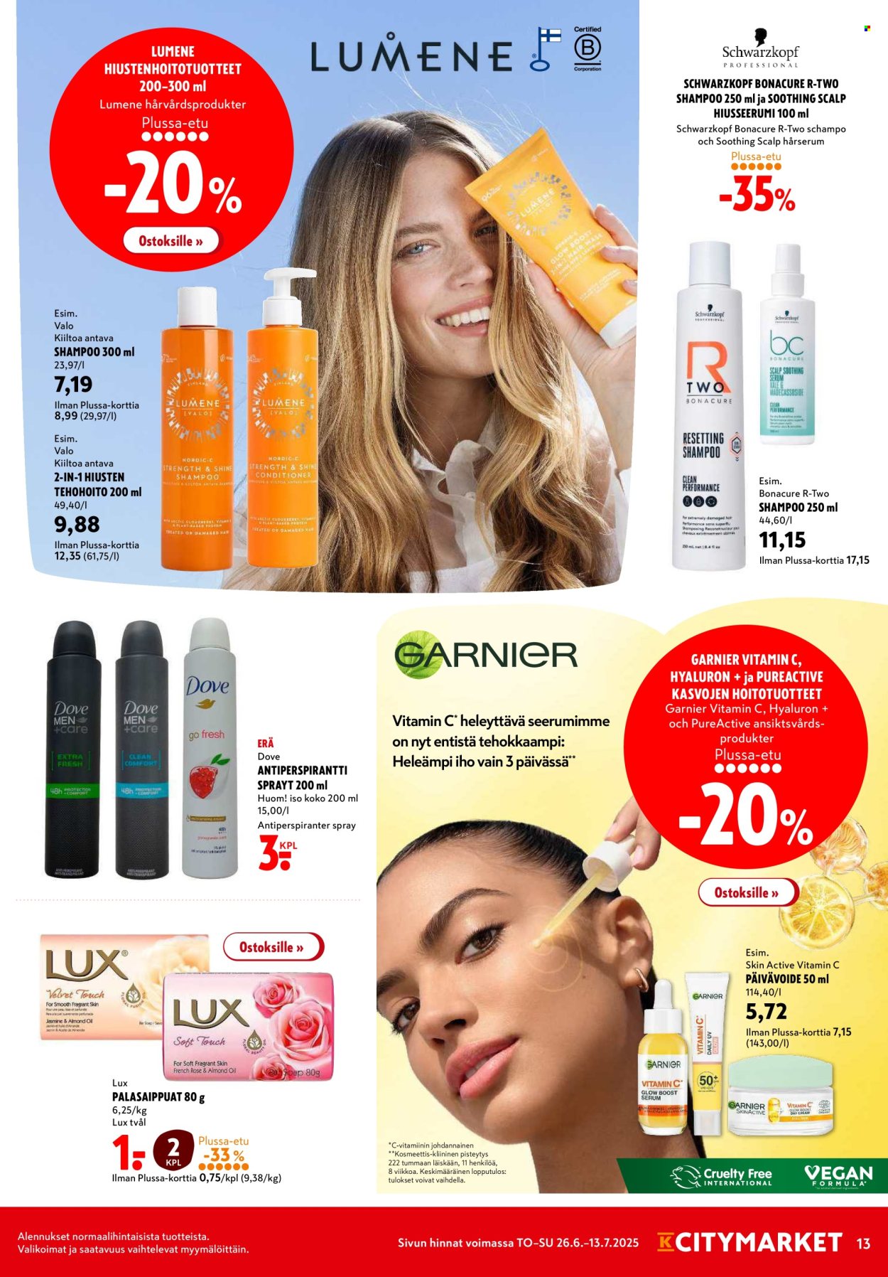 K-citymarket tarjoukset - 26.06.2025 - 13.07.2025. Sivu 13