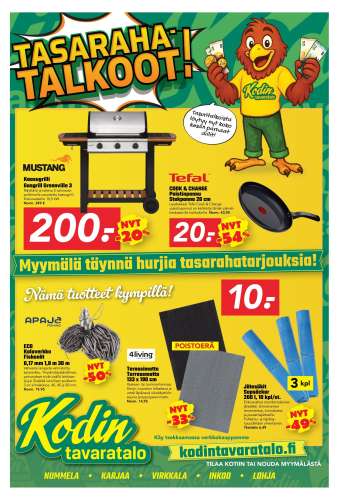 Kodintavaratalo tarjoukset  - 30.06.2025 - 13.07.2025.