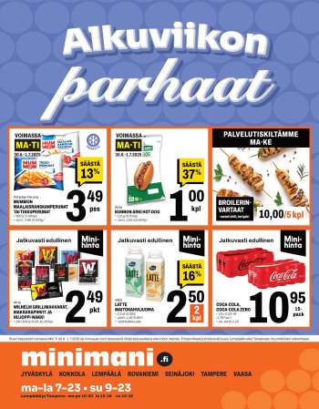 Minimani tarjoukset  - 30.06.2025 - 01.07.2025.