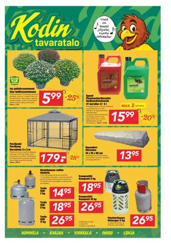 Kodintavaratalo tarjoukset  - 14.07.2025 - 27.07.2025.