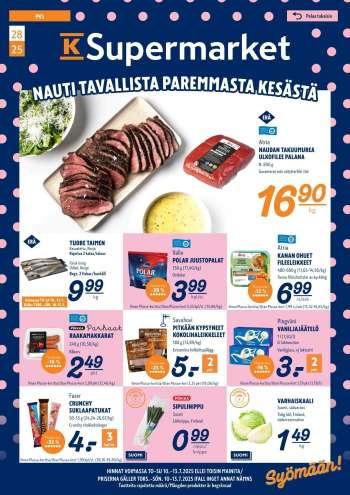 K-Supermarket tarjoukset  - 10.07.2025 - 13.07.2025.
