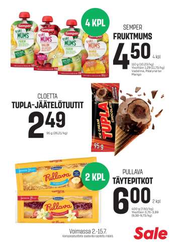 Sale tarjoukset  - 02.07.2025 - 15.07.2025.