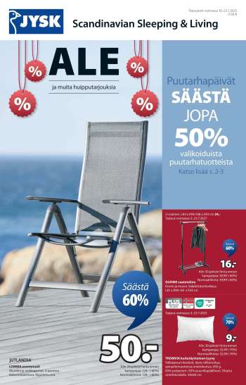 JYSK tarjoukset  - 10.07.2025 - 23.07.2025.