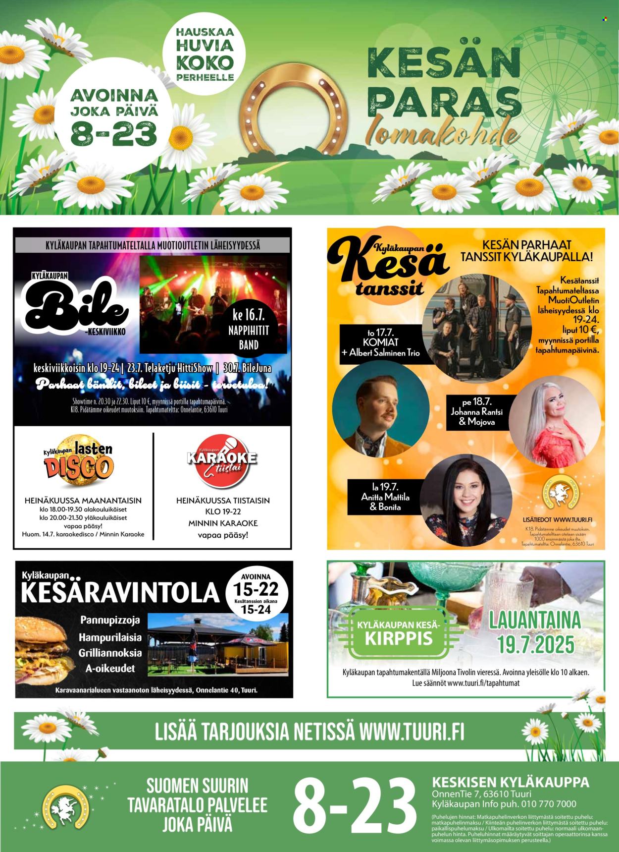 Tuuri tarjoukset - 16.07.2025 - 22.07.2025. Sivu 1