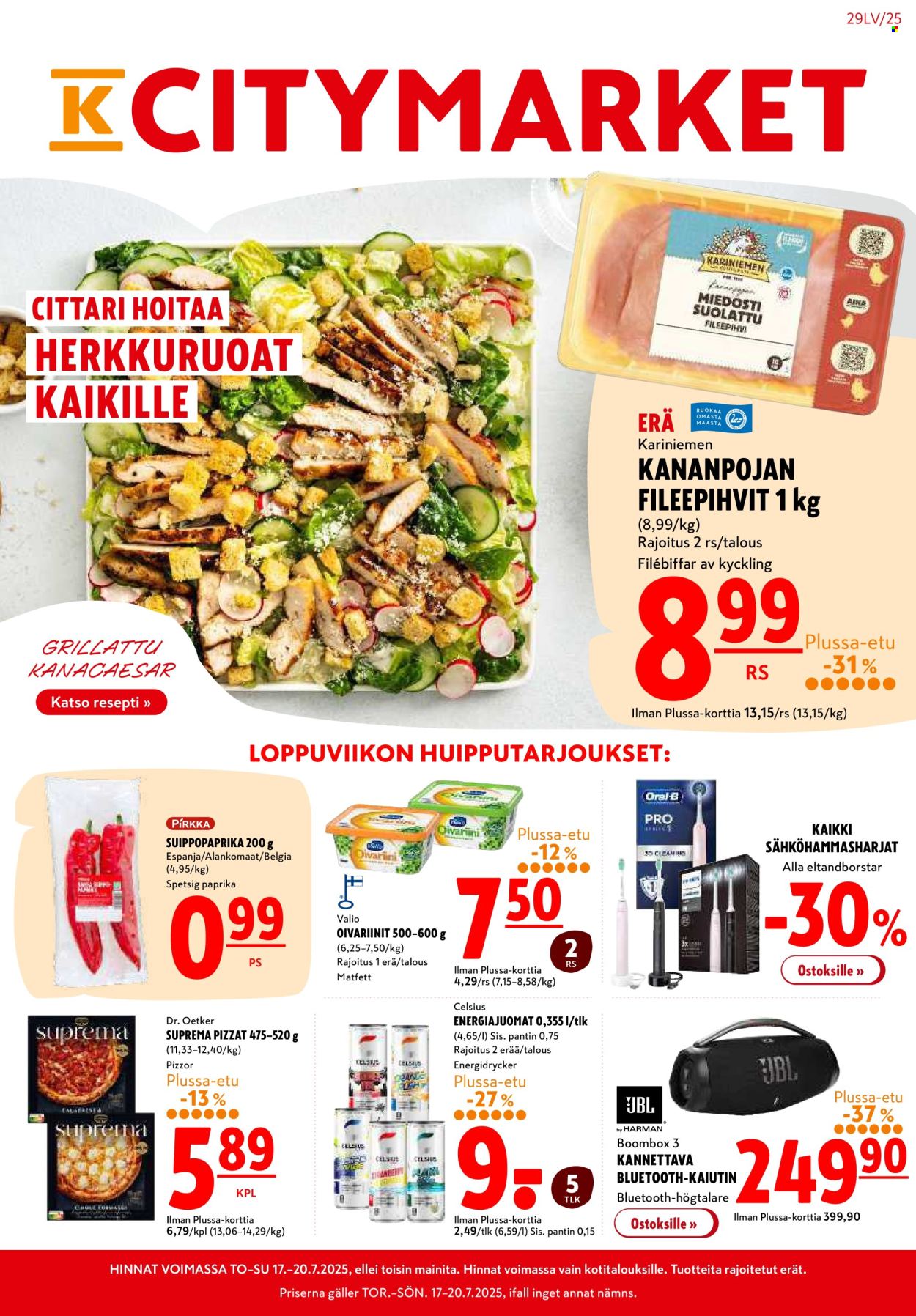 K-citymarket tarjoukset - 17.07.2025 - 23.07.2025. Sivu 1