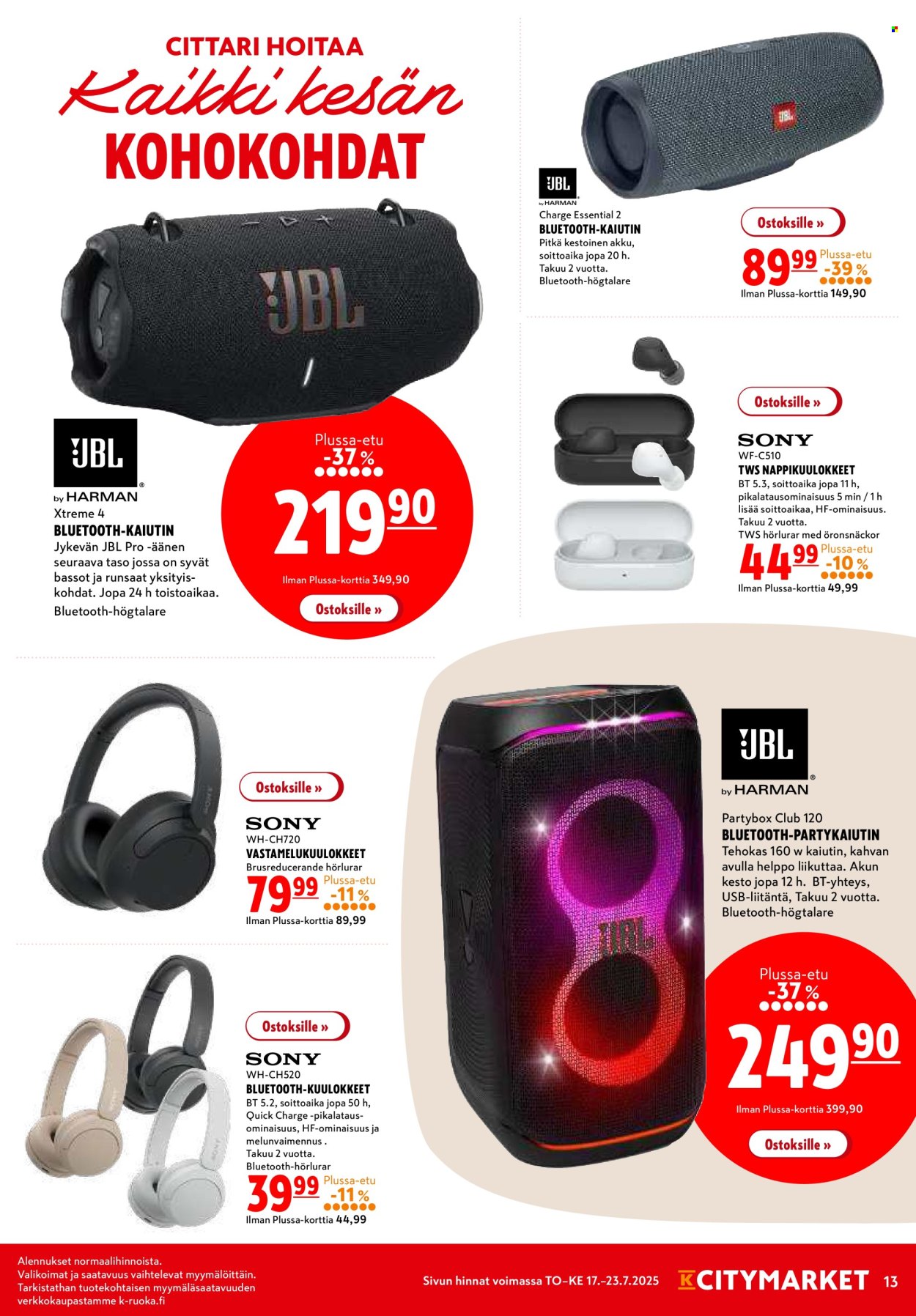 K-citymarket tarjoukset - 17.07.2025 - 23.07.2025. Sivu 13