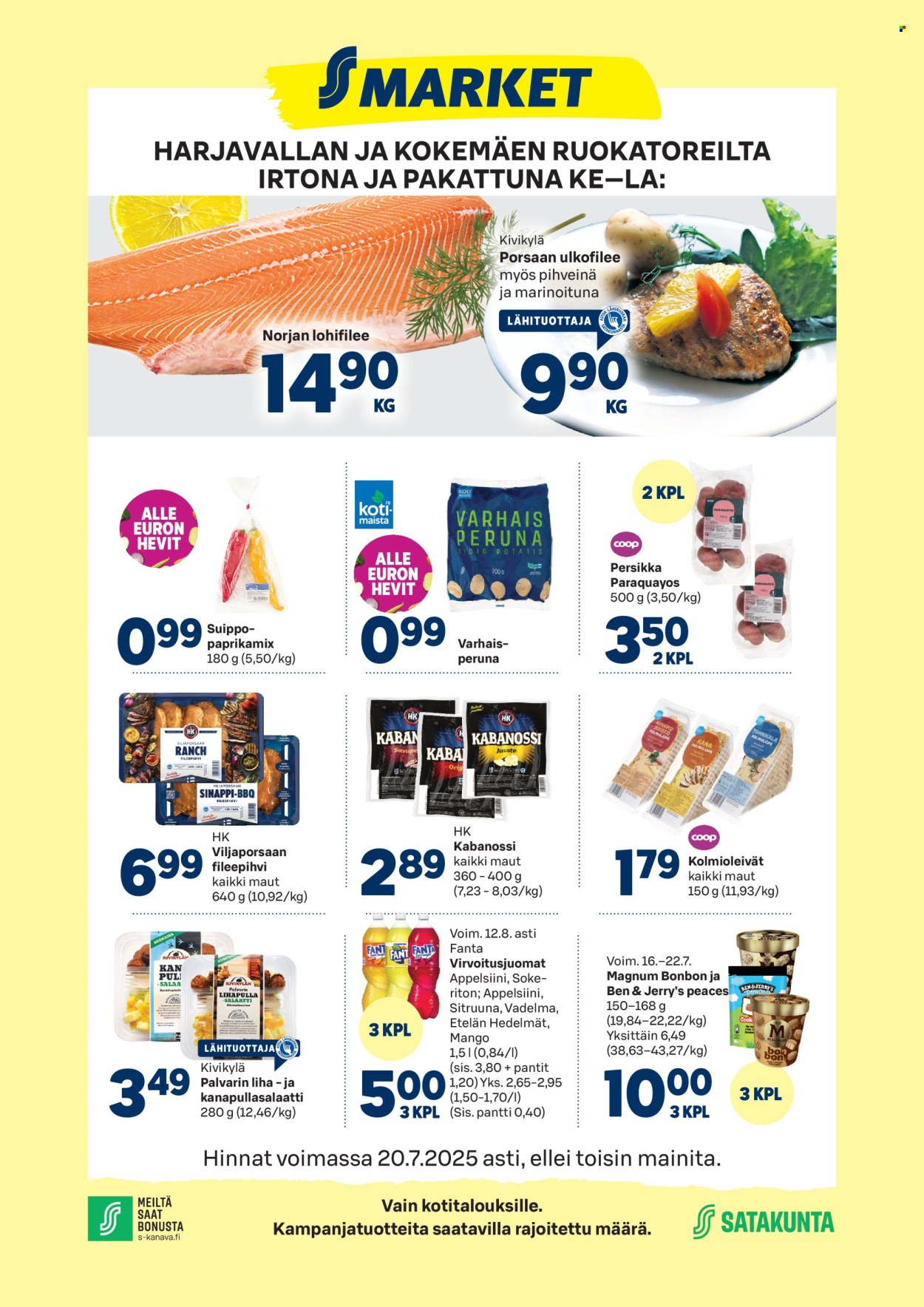 S-market tarjoukset - 16.07.2025 - 20.07.2025. Sivu 1