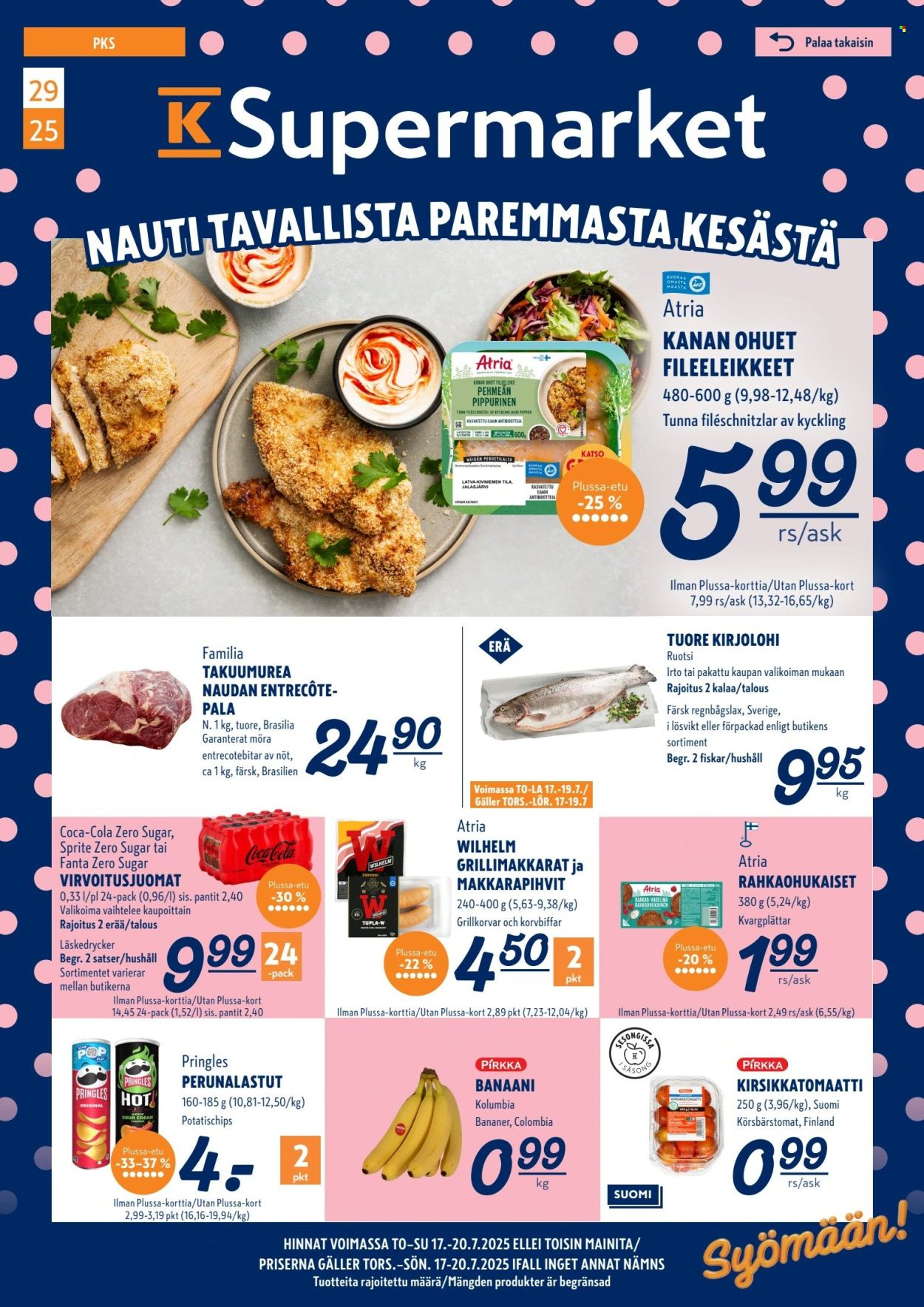 K-Supermarket tarjoukset - 17.07.2025 - 20.07.2025. Sivu 1