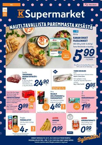 K-Supermarket tarjoukset  - 17.07.2025 - 20.07.2025.