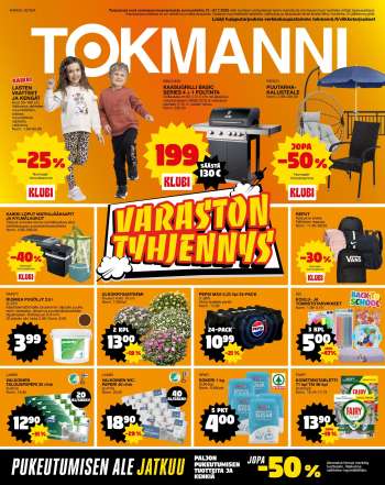 Tokmanni tarjoukset  - 21.07.2025 - 27.07.2025.