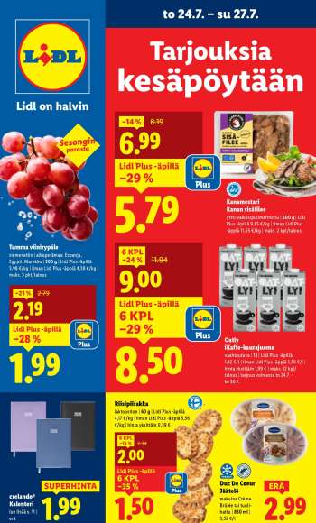 Lidl tarjoukset  - 24.07.2025 - 30.07.2025.