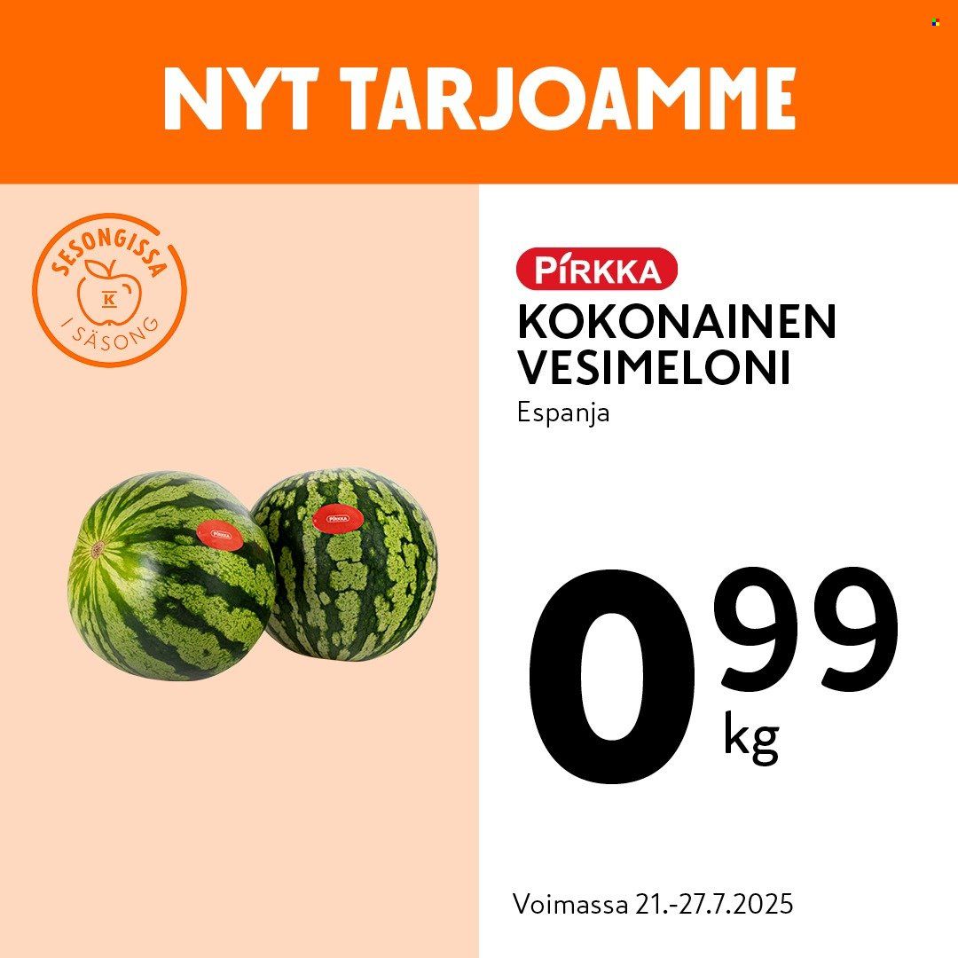 K-market tarjoukset - 21.07.2025 - 27.07.2025. Sivu 1