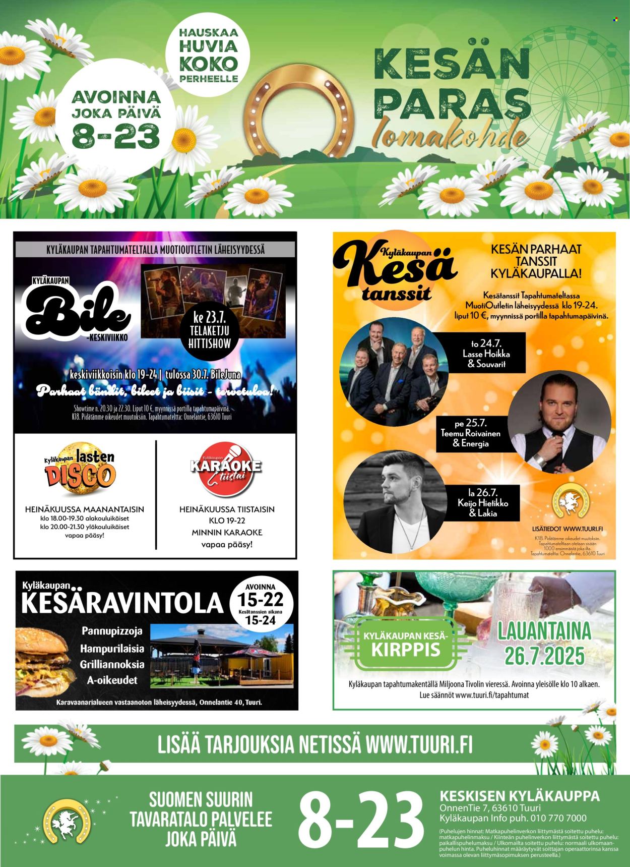 Tuuri tarjoukset - 23.07.2025 - 29.07.2025. Sivu 1