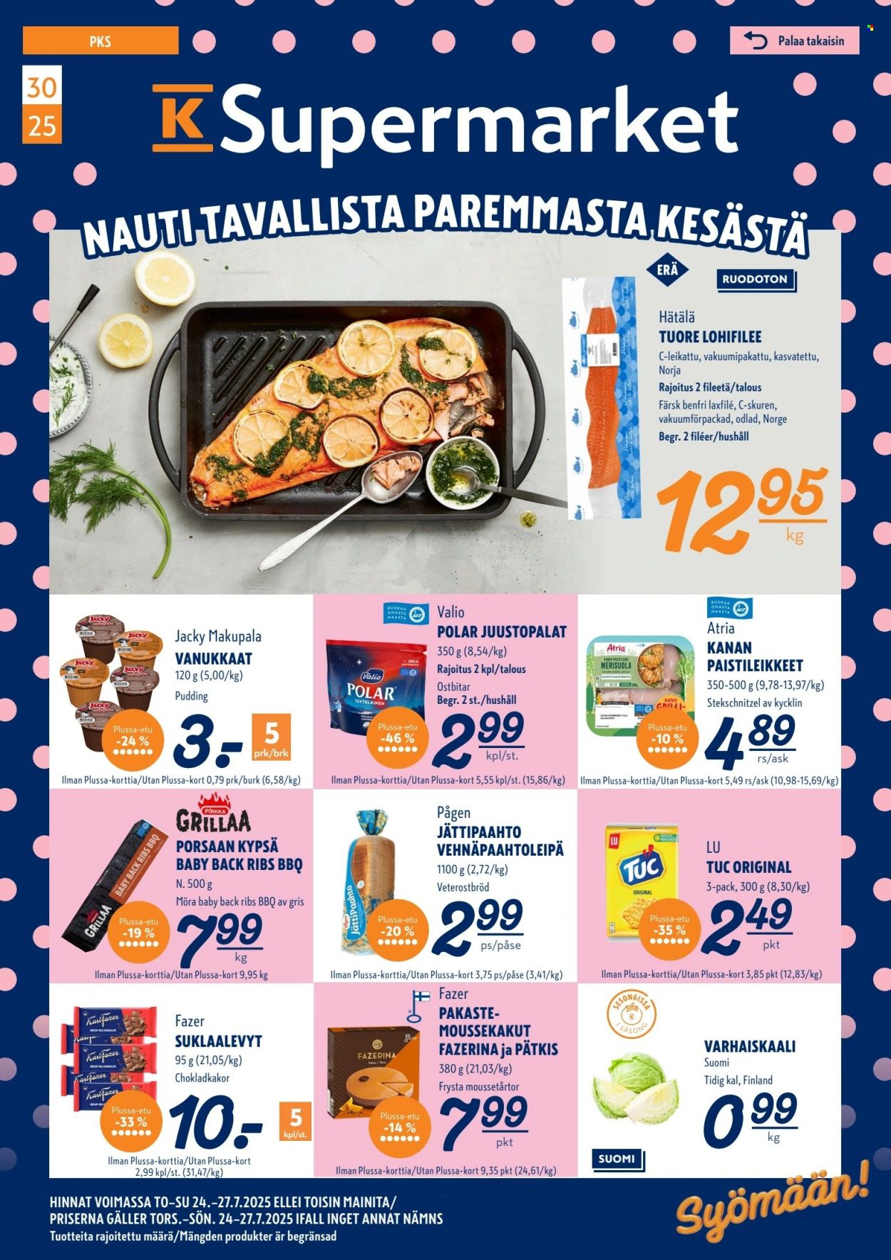 K-Supermarket tarjoukset - 24.07.2025 - 27.07.2025. Sivu 1