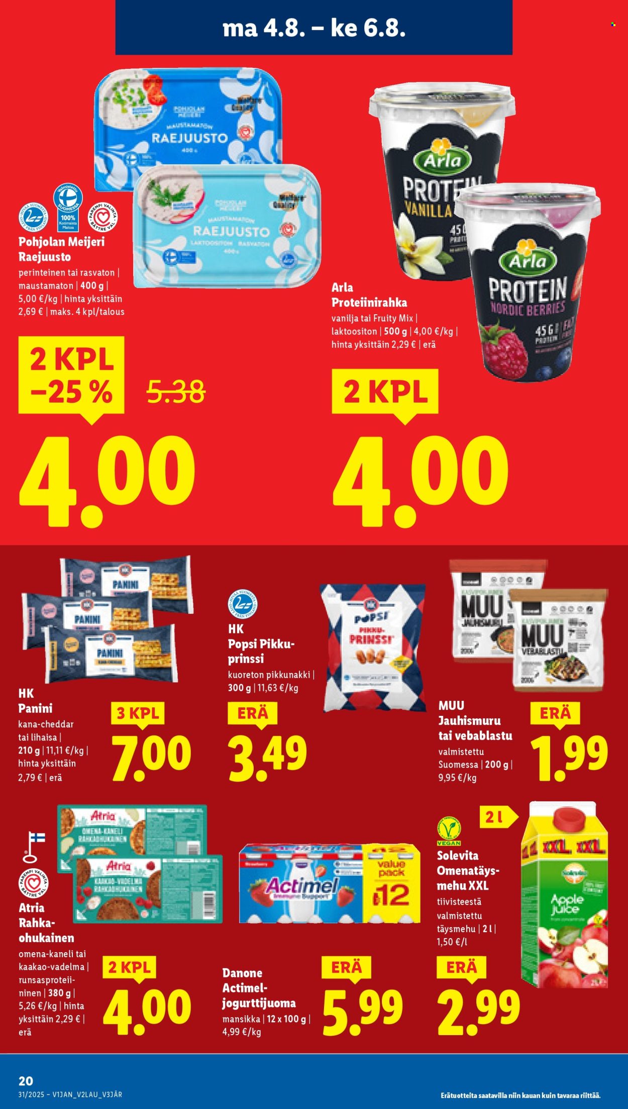 Lidl tarjoukset - 31.07.2025 - 06.08.2025. Sivu 25