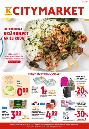 K-citymarket tarjoukset  - 28.07.2025 - 03.08.2025.