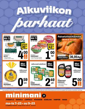 Minimani tarjoukset  - 28.07.2025 - 29.07.2025.