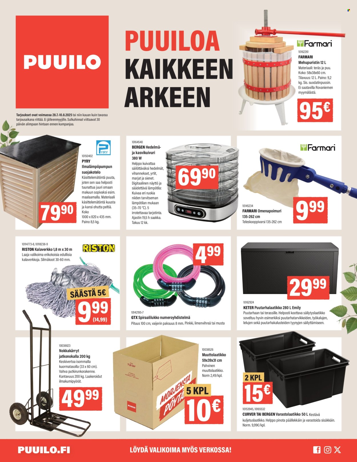 Puuilo tarjoukset - 28.07.2025 - 10.08.2025. Sivu 1