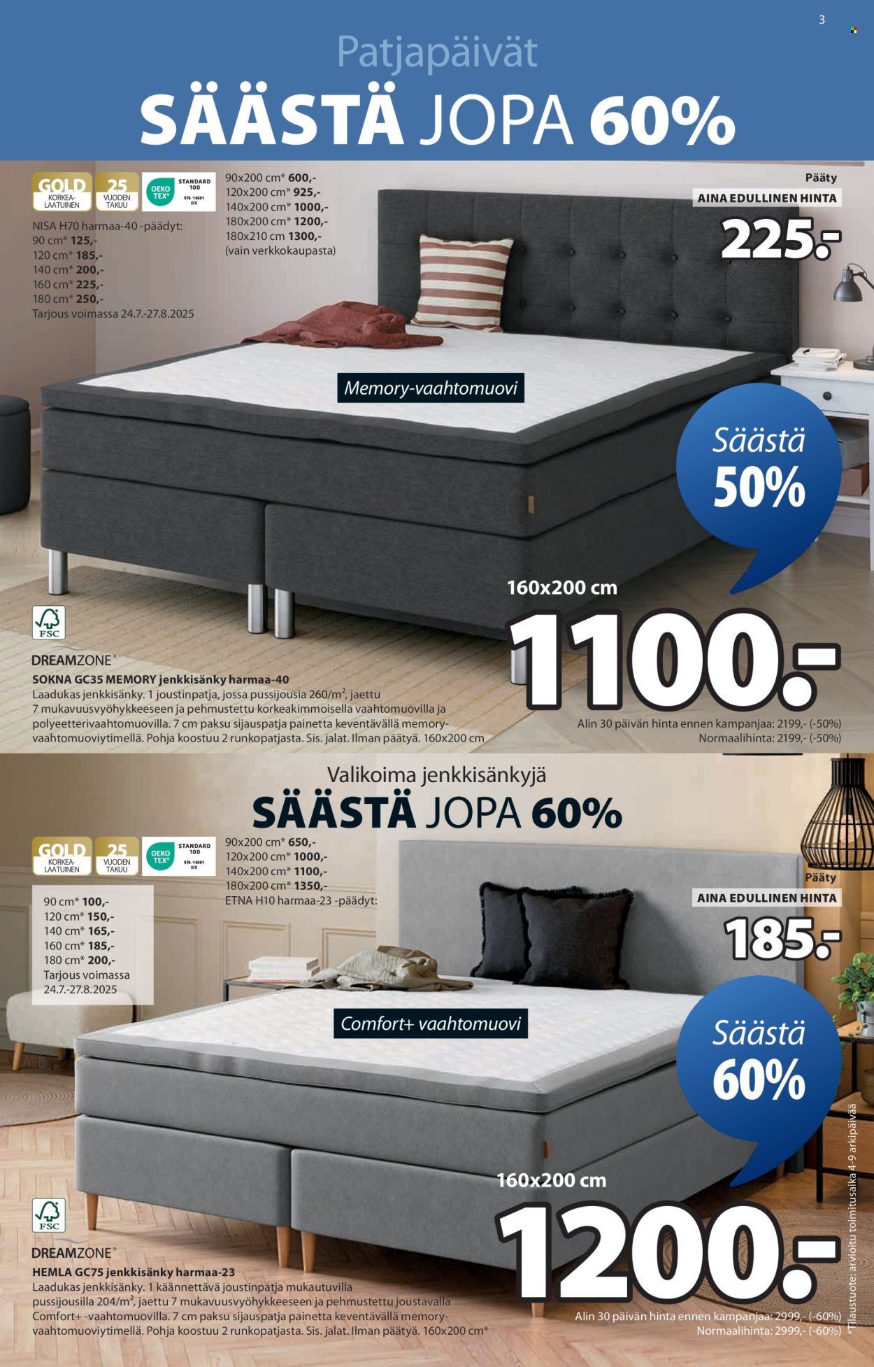 JYSK tarjoukset - 31.07.2025 - 13.08.2025. Sivu 3