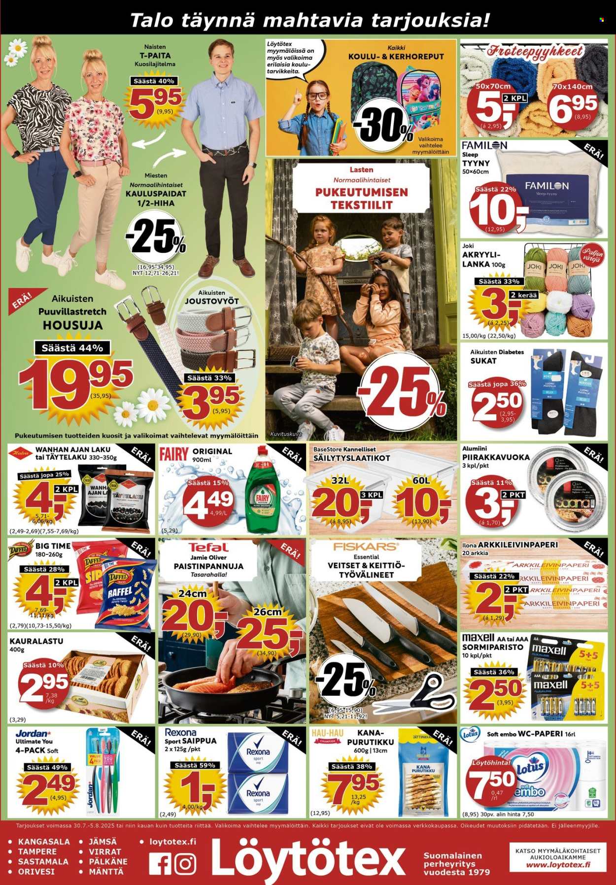 Löytötex tarjoukset - 30.07.2025 - 05.08.2025. Sivu 1