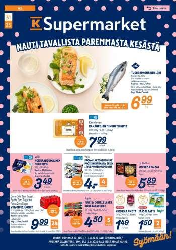 K-Supermarket tarjoukset  - 31.07.2025 - 03.08.2025.