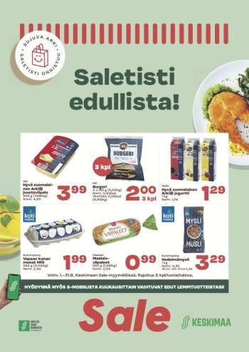 Sale tarjoukset  - 01.08.2025 - 31.08.2025.