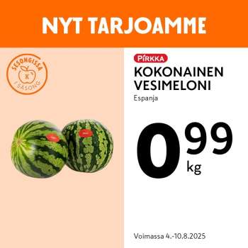 K-market tarjoukset  - 04.08.2025 - 10.08.2025.