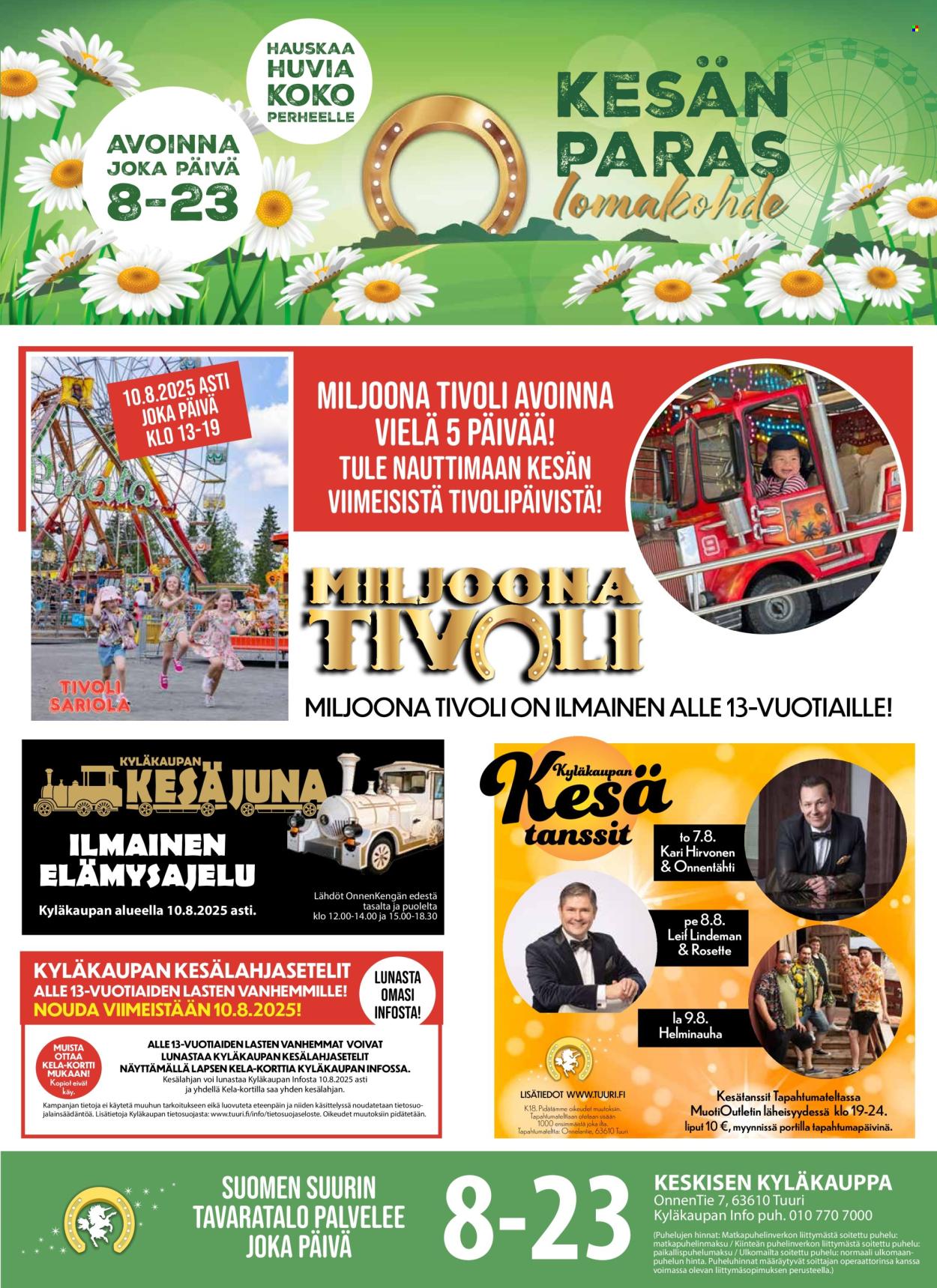 Tuuri tarjoukset - 06.08.2025 - 12.08.2025. Sivu 1