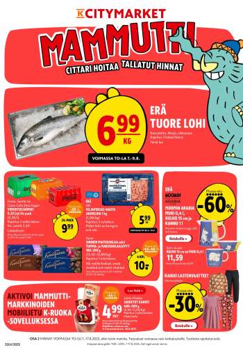 K-citymarket tarjoukset  - 07.08.2025 - 17.08.2025.