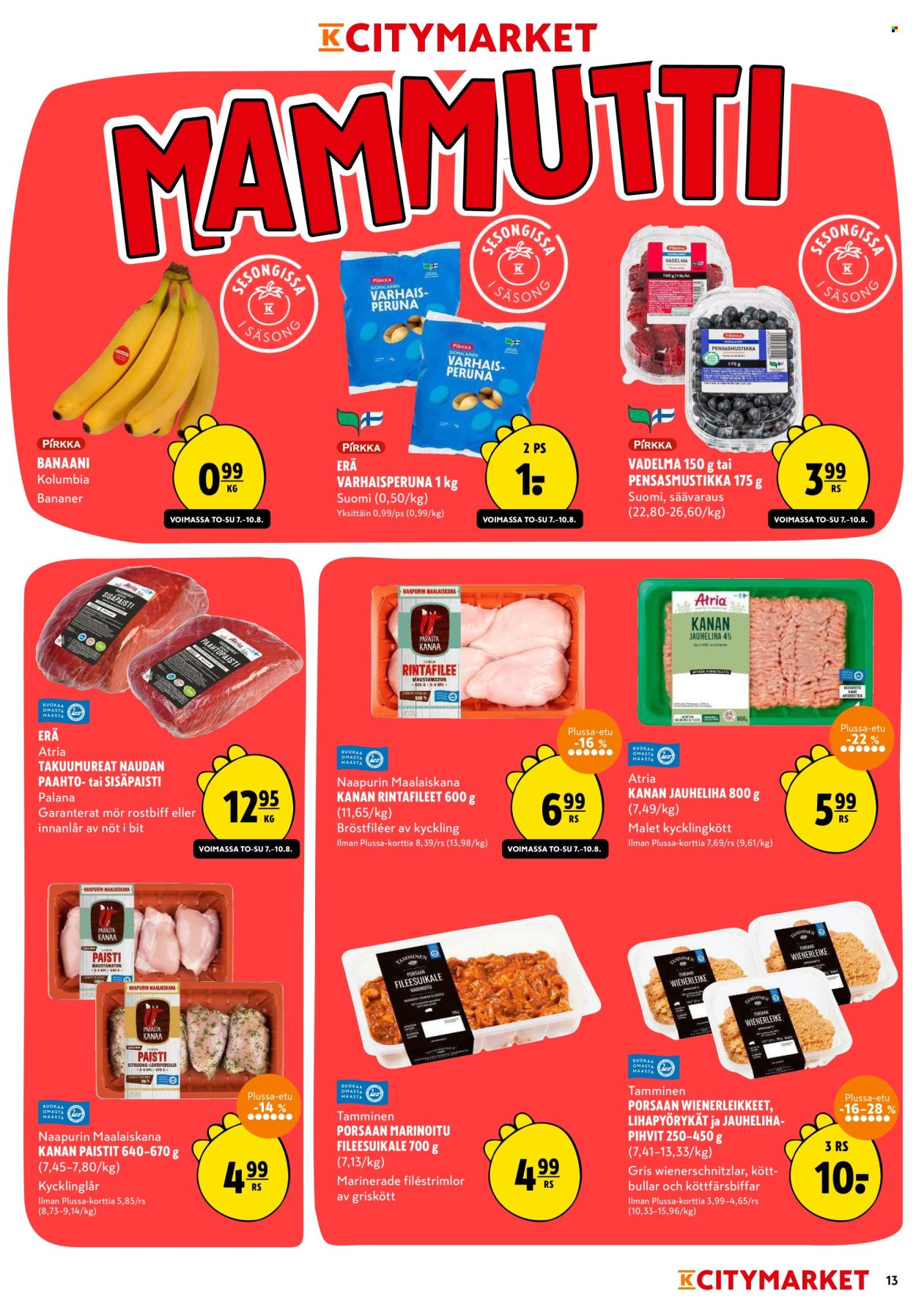 K-citymarket tarjoukset - 07.08.2025 - 17.08.2025. Sivu 13