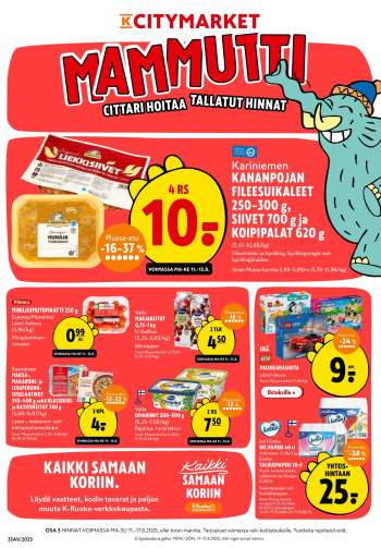 K-citymarket tarjoukset  - 11.08.2025 - 17.08.2025.