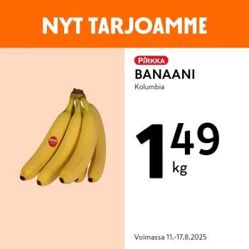 K-market tarjoukset  - 11.08.2025 - 17.08.2025.