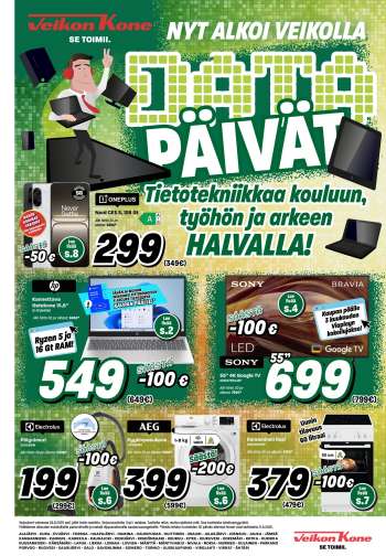 Veikon Kone tarjoukset  - 12.08.2025 - 24.08.2025.