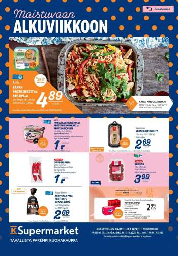 K-Supermarket tarjoukset  - 11.08.2025 - 13.08.2025.