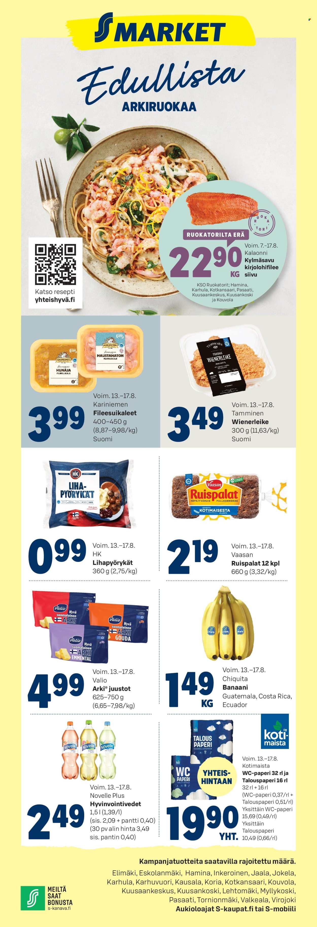 S-market tarjoukset - 13.08.2025 - 17.08.2025. Sivu 1
